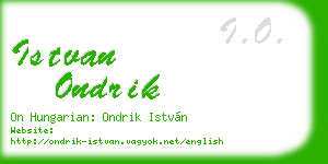 istvan ondrik business card